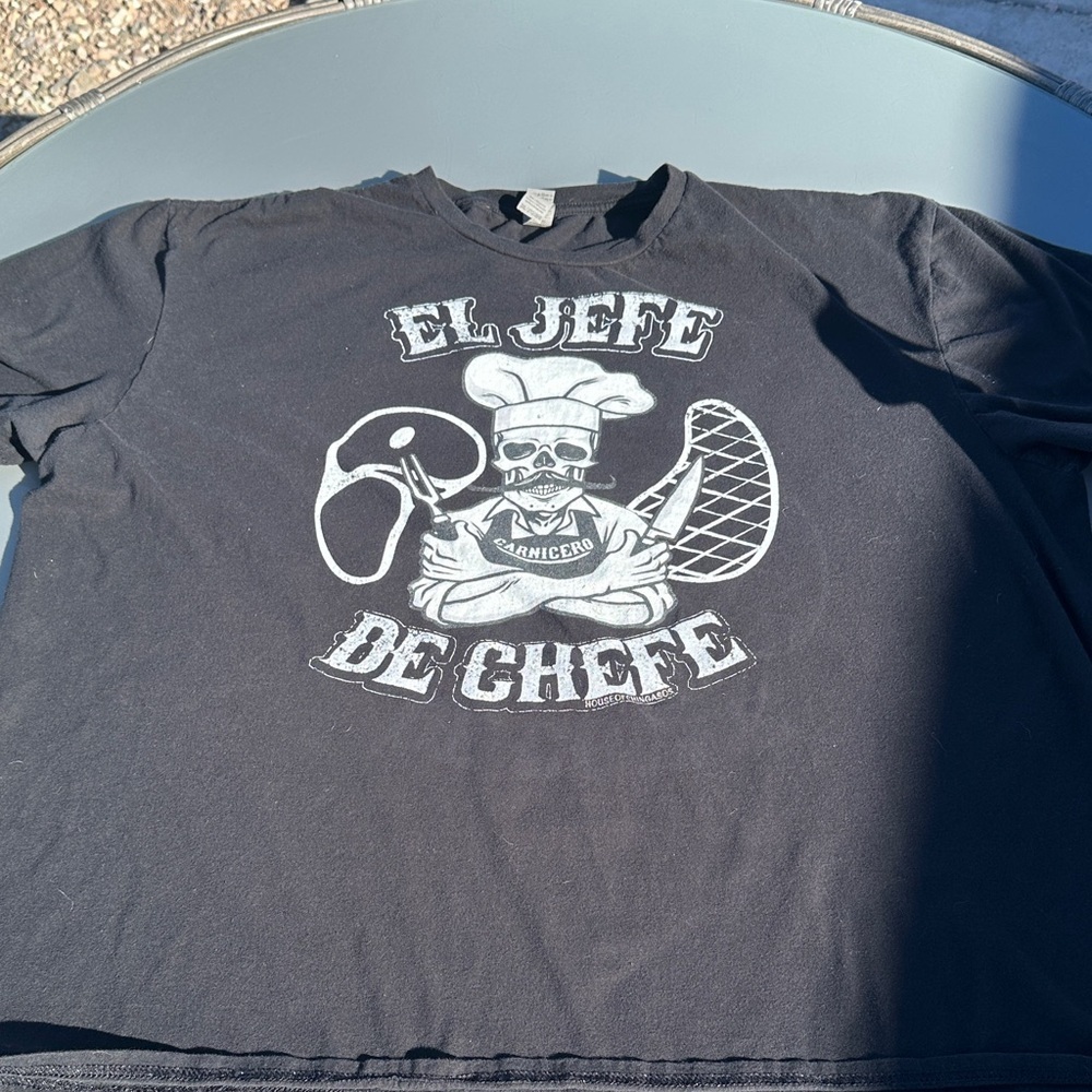 Fun boss ‘el jefe de chefe’ slogan t shirt size XXL good condition